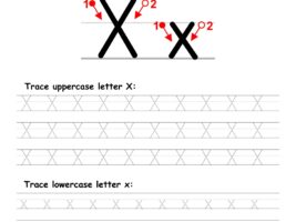 Trace Letter X Worksheet