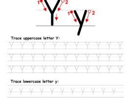 Trace Letter Y Worksheet