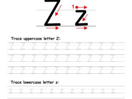 Trace Letter Z Worksheet