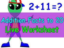 Addition Facts To 20 Live Worksheet