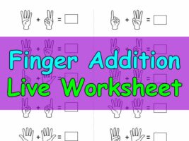 Finger Addition Interactive Online Worksheet