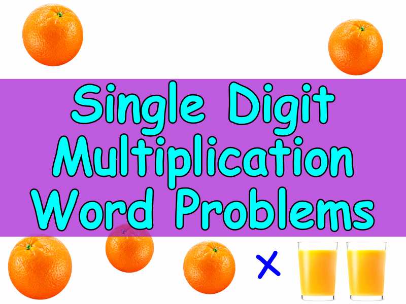 Single Digit Multiplication Word Problems Online - Alien Schooler