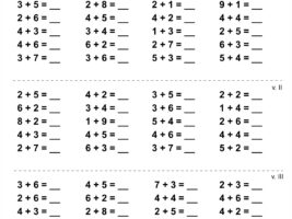 Addition Facts To 10 Worksheet #2