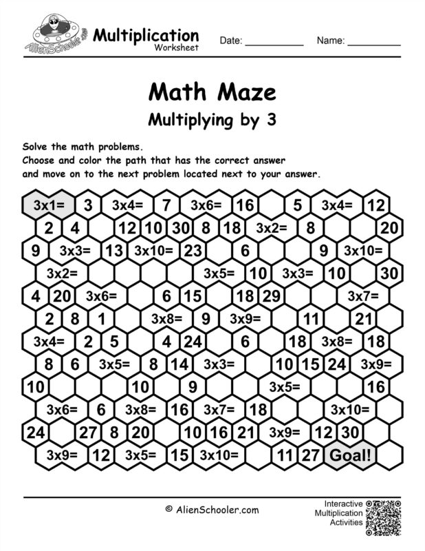 3's Multiplication Maze