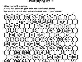 Math Maze - Multiplication By 5