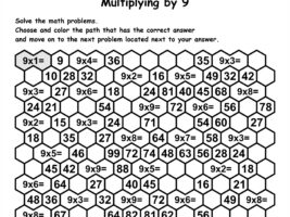 Math Maze - Multiplication By 9