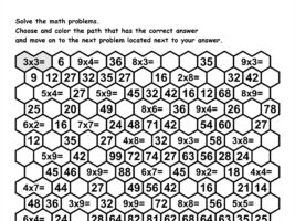 Multiplication Maze - Mixed 2 to 9