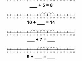 Number Line Addition Worksheet #6