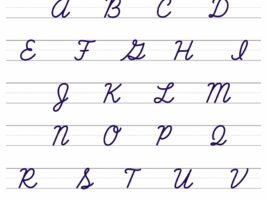 Capital Cursive Alphabet Chart