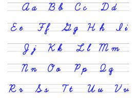 Cursive Alphabet Chart (Color)