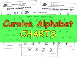 Cursive alphabet charts free printable