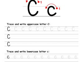 Letter C Writing Practice Worksheet