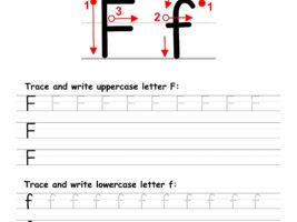 Letter F Writing Practice Worksheet
