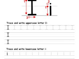 Letter I Writing Practice Worksheet