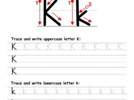 Letter K Writing Practice Worksheet