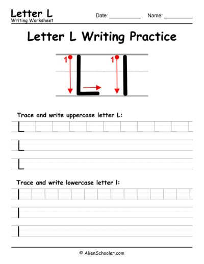 Letter K writing worksheet printable