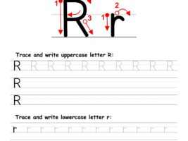 Letter R Writing Practice Worksheet