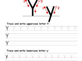 Letter Y Writing Practice Worksheet