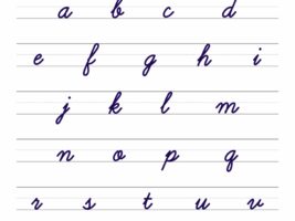 Lowercase Cursive Alphabet Chart