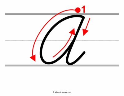 How to write a capital A in cursive