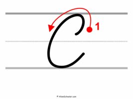 How To Write a Capital Cursive C