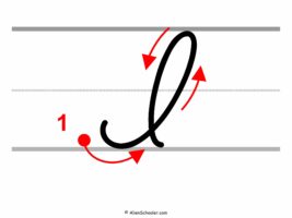 How To Write a Capital I In Cursive (with arrows)