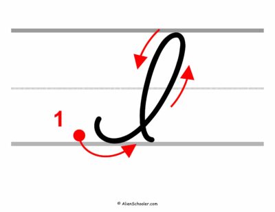 How to write a capital I in cursive