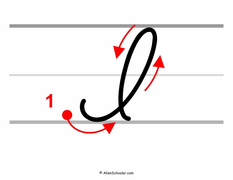 How to write a capital I in cursive