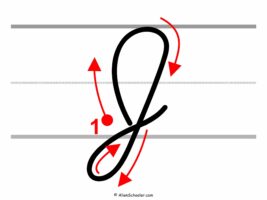 How To Write a Capital J In Cursive (with arrows)