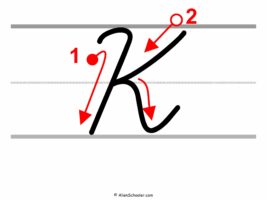 How To Write a Capital K In Cursive (with arrows)