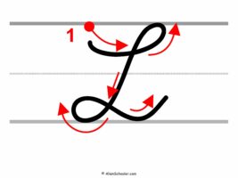 How To Write a Capital L In Cursive (with arrows)