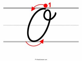 How To Write a Capital O In Cursive (With Arrows)