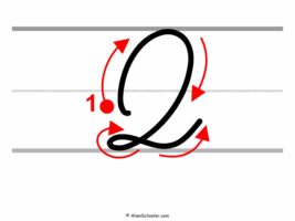 How To Write a Capital Q In Cursive (With Arrows)