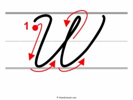 How To Write a Capital W In Cursive (With Arrows)