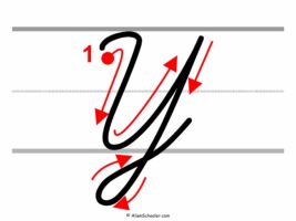 How To Write a Capital Y In Cursive (With Arrows)