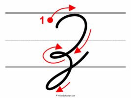 How To Write a Capital Z In Cursive (With Arrows)