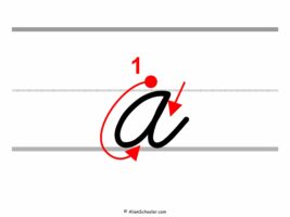 How To Write a Lowercase A In Cursive