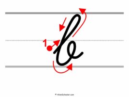 How To Write a Lowercase B In Cursive