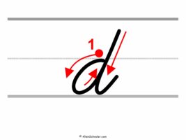 How To Write a Lowercase D In Cursive