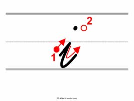 How To Write a Lowercase I In Cursive (with arrows)