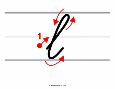 How to write a lowercase l in cursive