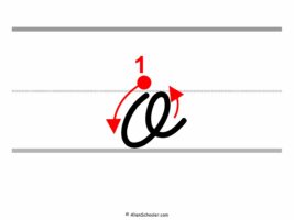 How To Write a Lowercase O In Cursive (With Arrows)