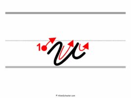 How To Write a Lowercase V In Cursive (With Arrows)