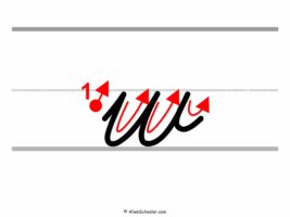 How To Write a Lowercase W In Cursive (With Arrows)