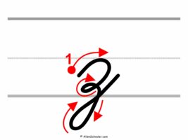 How To Write a Lowercase Z In Cursive (With Arrows)