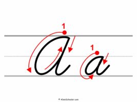 How To Write Cursive A (With Arrows)