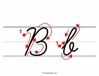 How to write a cursive B