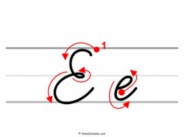 How To Write Cursive E (With Arrows)