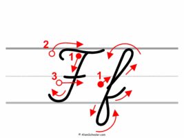 How To Write Cursive F (With Arrows)