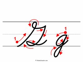 How To Write Cursive G (With Arrows)